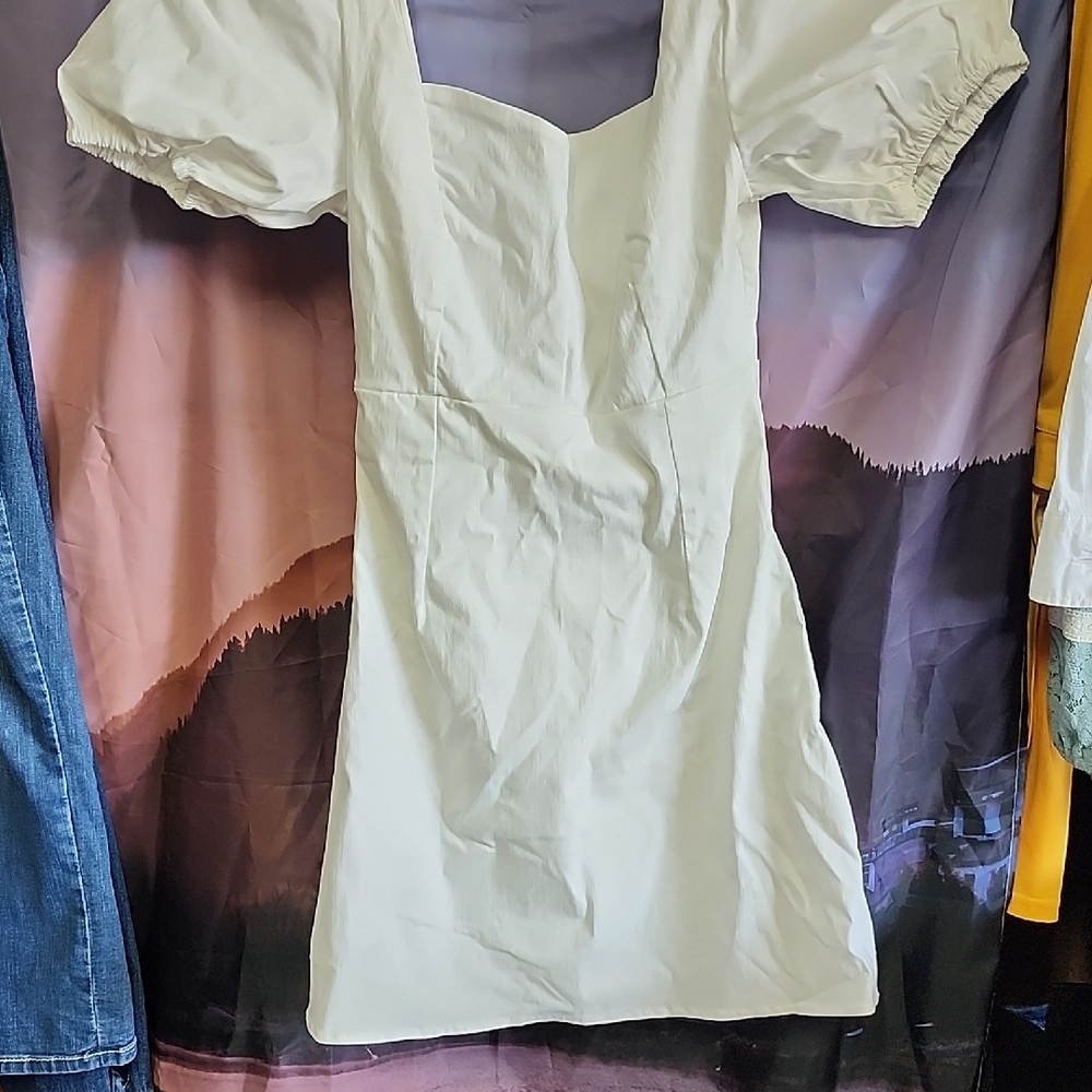 *Altar'd State Cream Puff Sleeve Dress